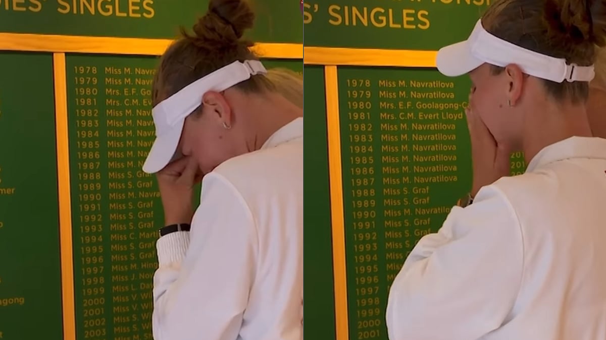 Video: Barbora Krejcikova Breaks Down After Seeing Her Mentor Jana Novotna's Name On Wimbledon Honours Board 